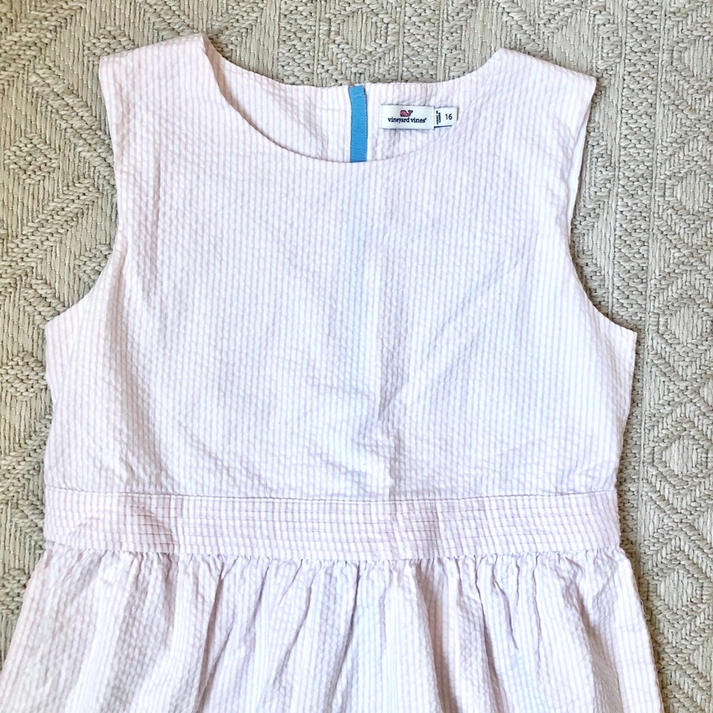 Vineyard Vines pink seersucker dress